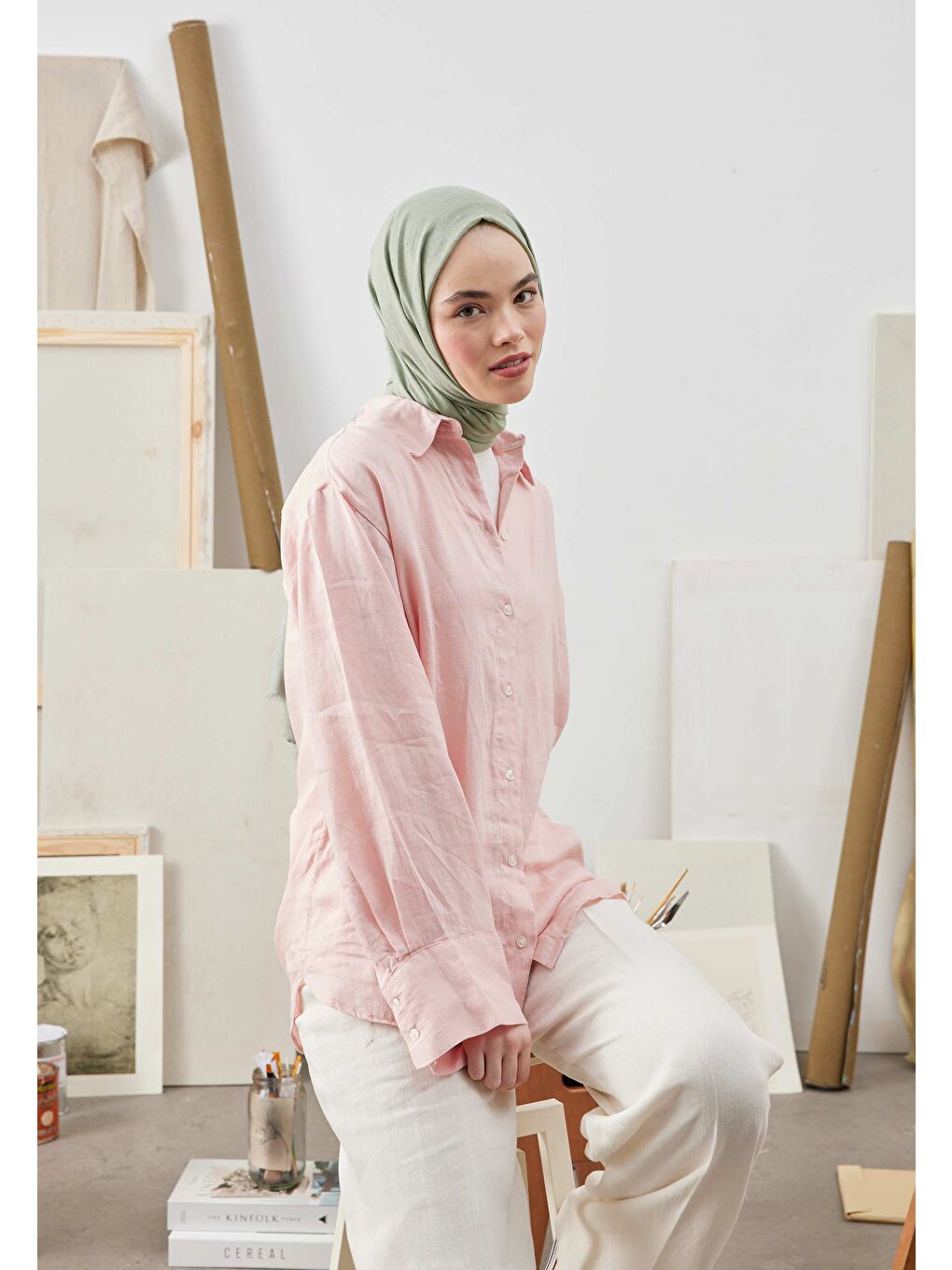 Bambu Şal Soft Yeşil-1