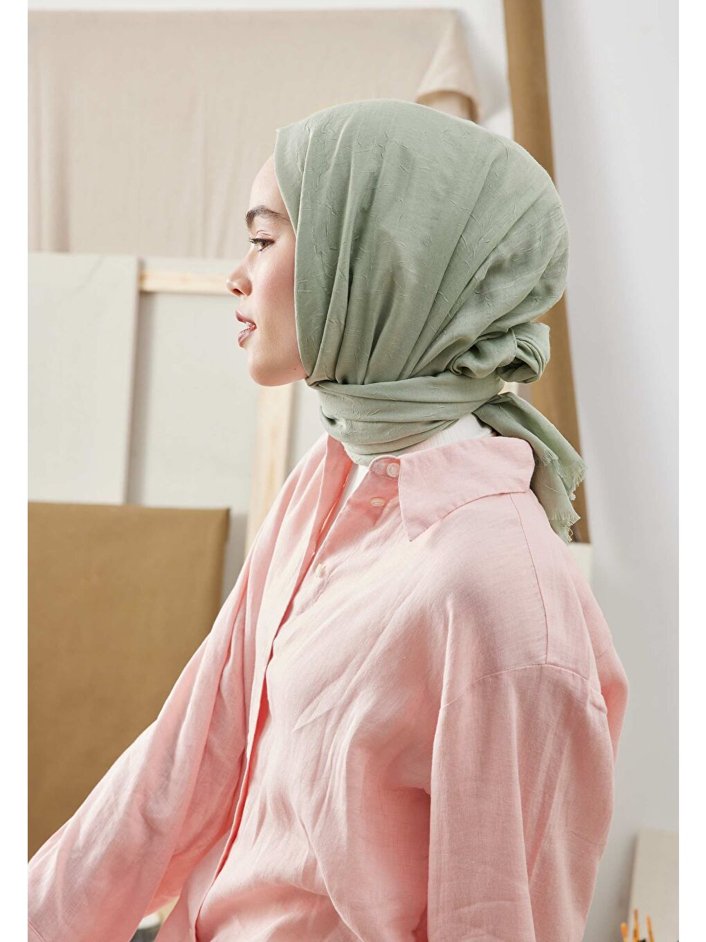 Bambu Şal Soft Yeşil-3