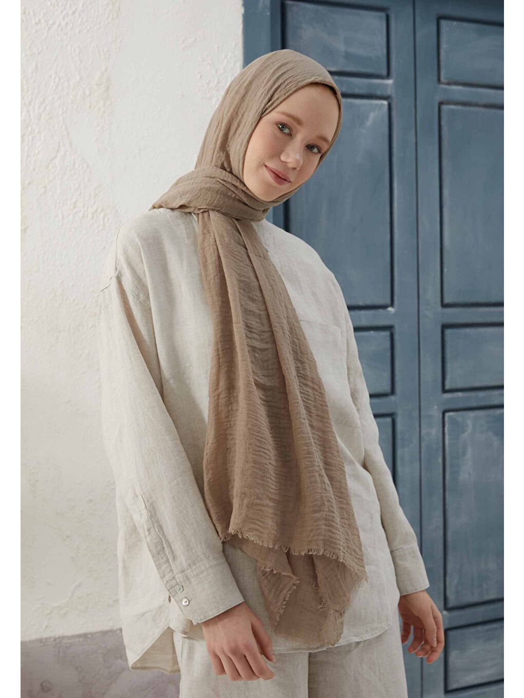 Gri Bürümcük Şal Tas Rengı-1