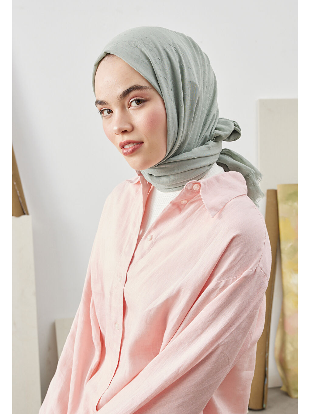 Bambu Şal Soft Yeşil-4