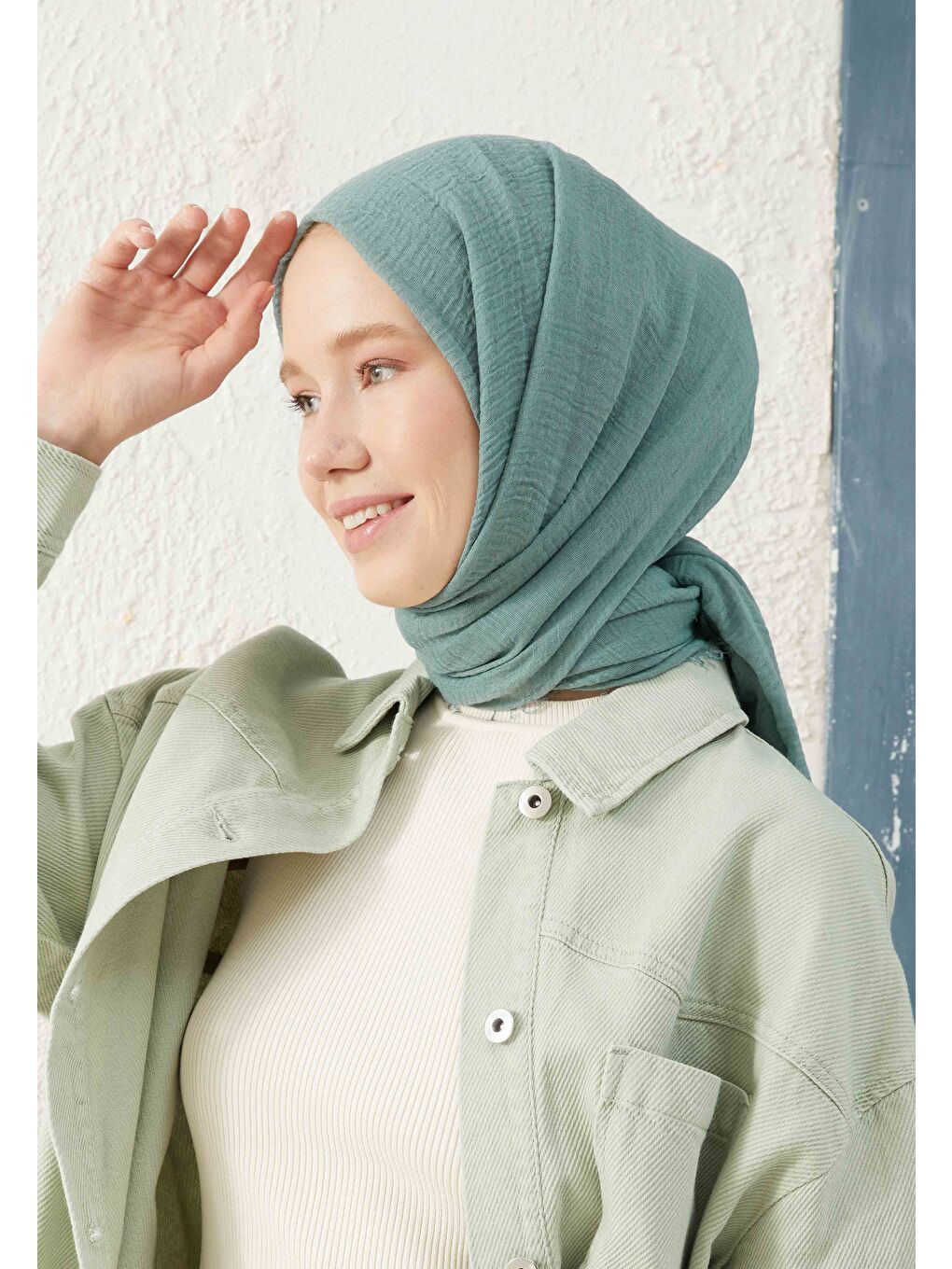 Turkuaz Bürümcük Şal Aqua