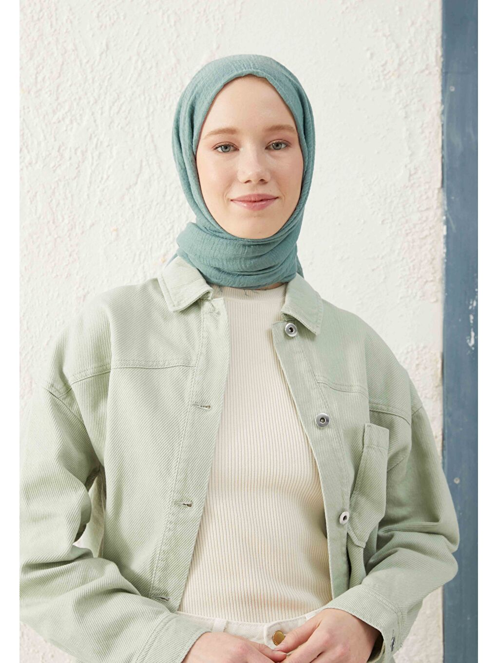 Turkuaz Bürümcük Şal Aqua-2