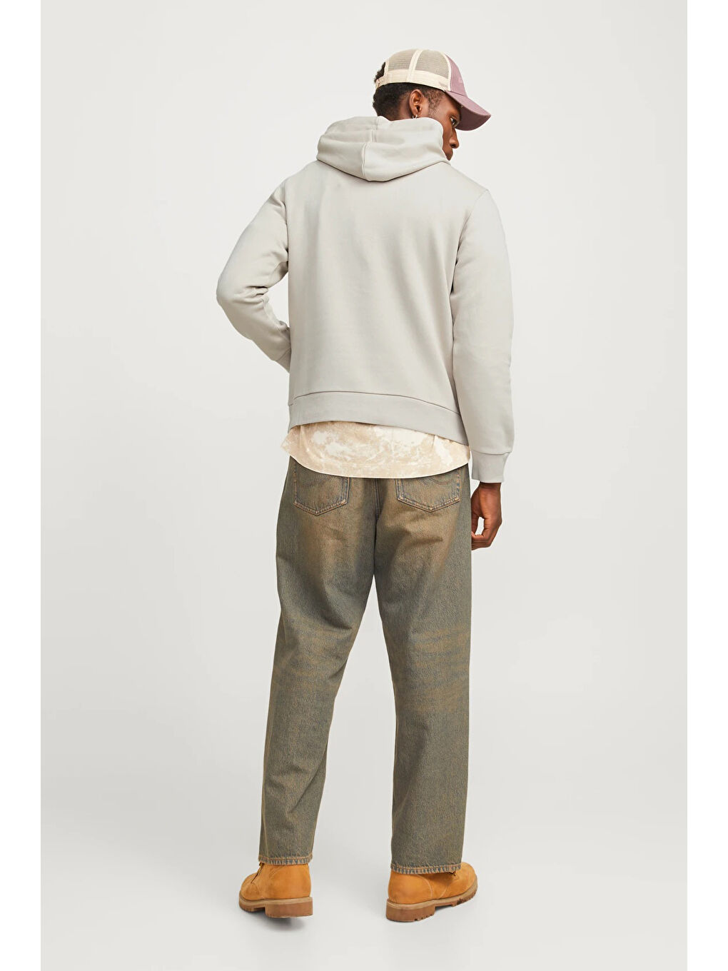 Bej Jjecorp Regular Fit Kapüşonlu Erkek Sweat 12152840-1