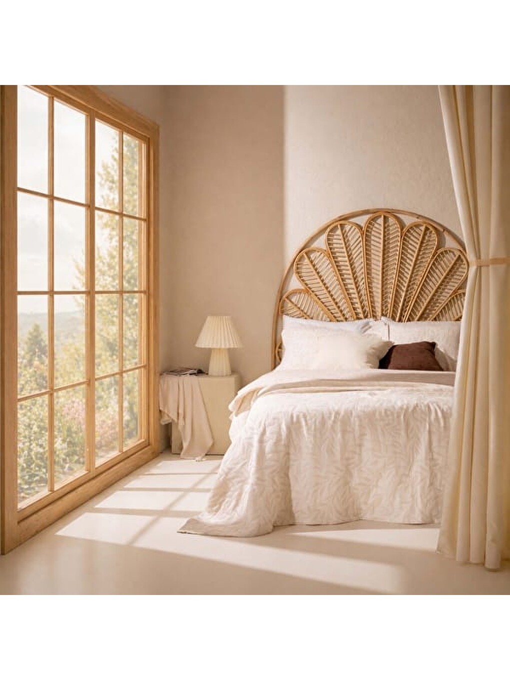 Soft Beliz Çift Kişilik Yatak Örtüsü Seti - Bej - 220x240 cm-1