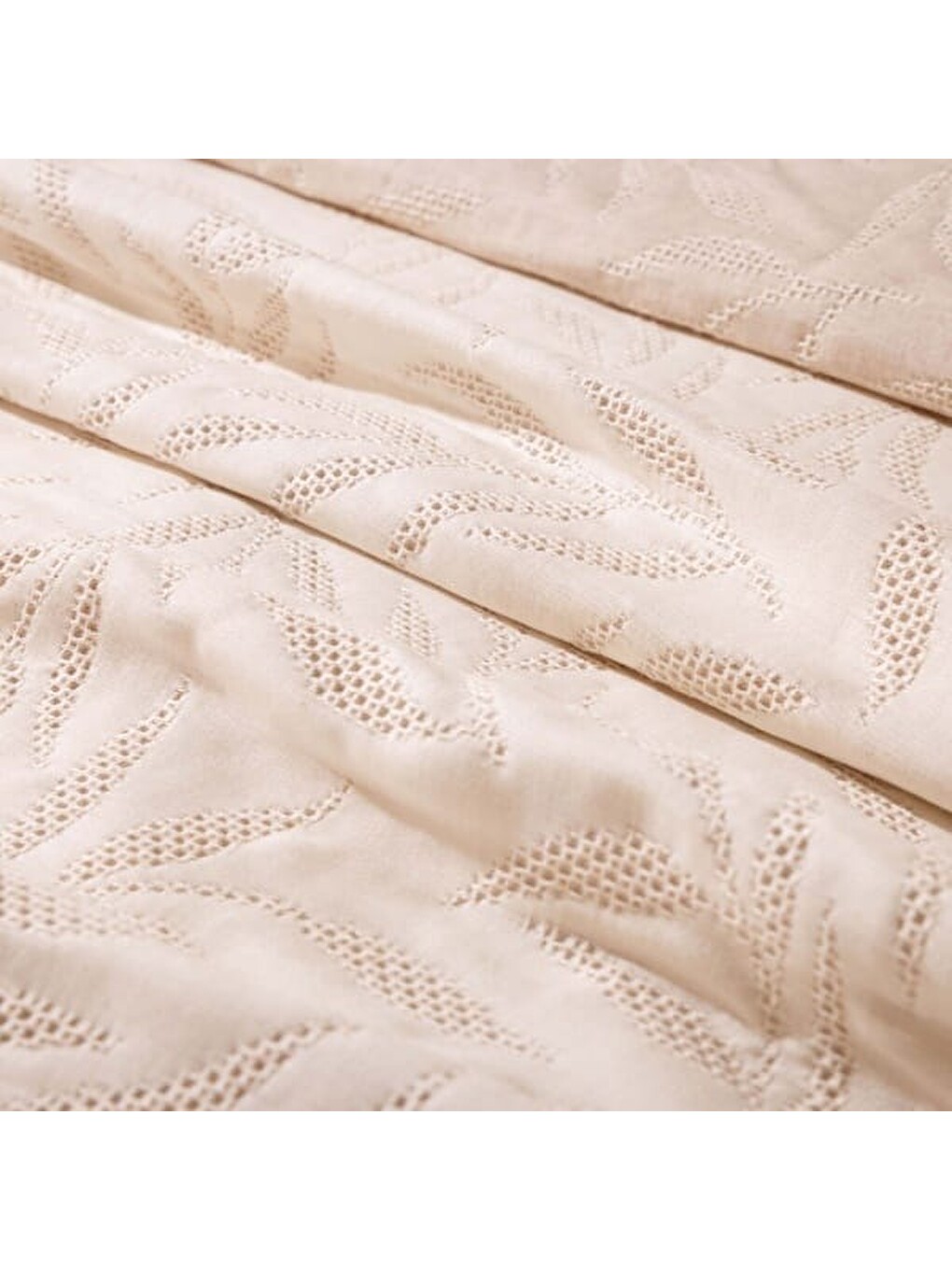 Soft Beliz Çift Kişilik Yatak Örtüsü Seti - Bej - 220x240 cm-3