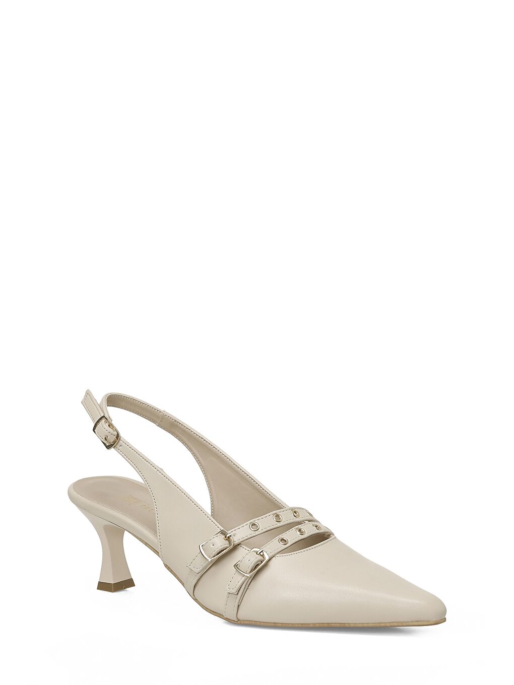 26S-777 6FX Bej Kadın Topuklu Ayakkabı-1