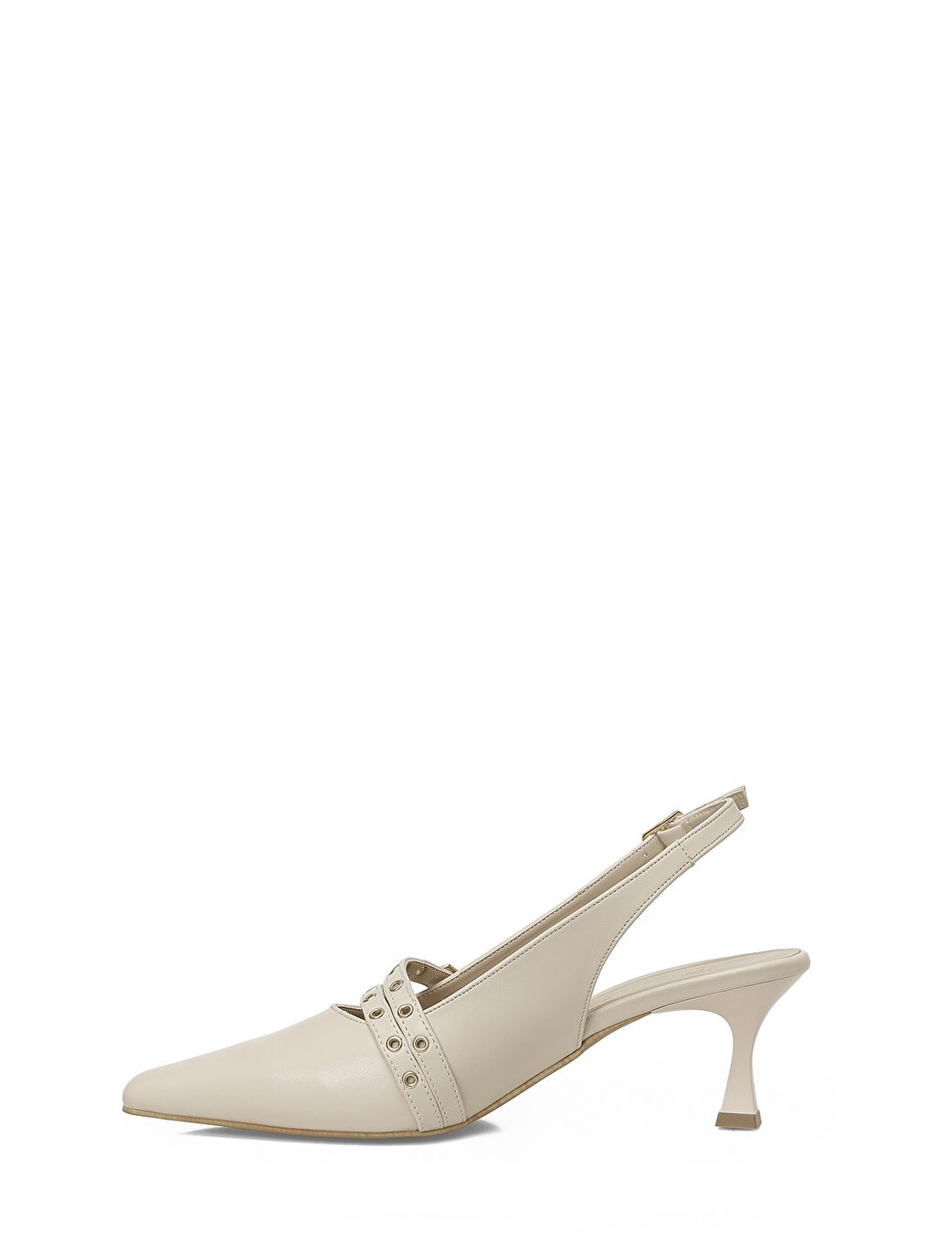 26S-777 6FX Bej Kadın Topuklu Ayakkabı-2