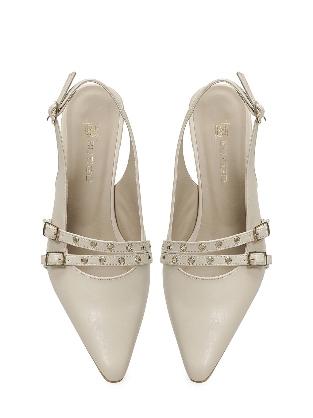 26S-777 6FX Bej Kadın Topuklu Ayakkabı-3