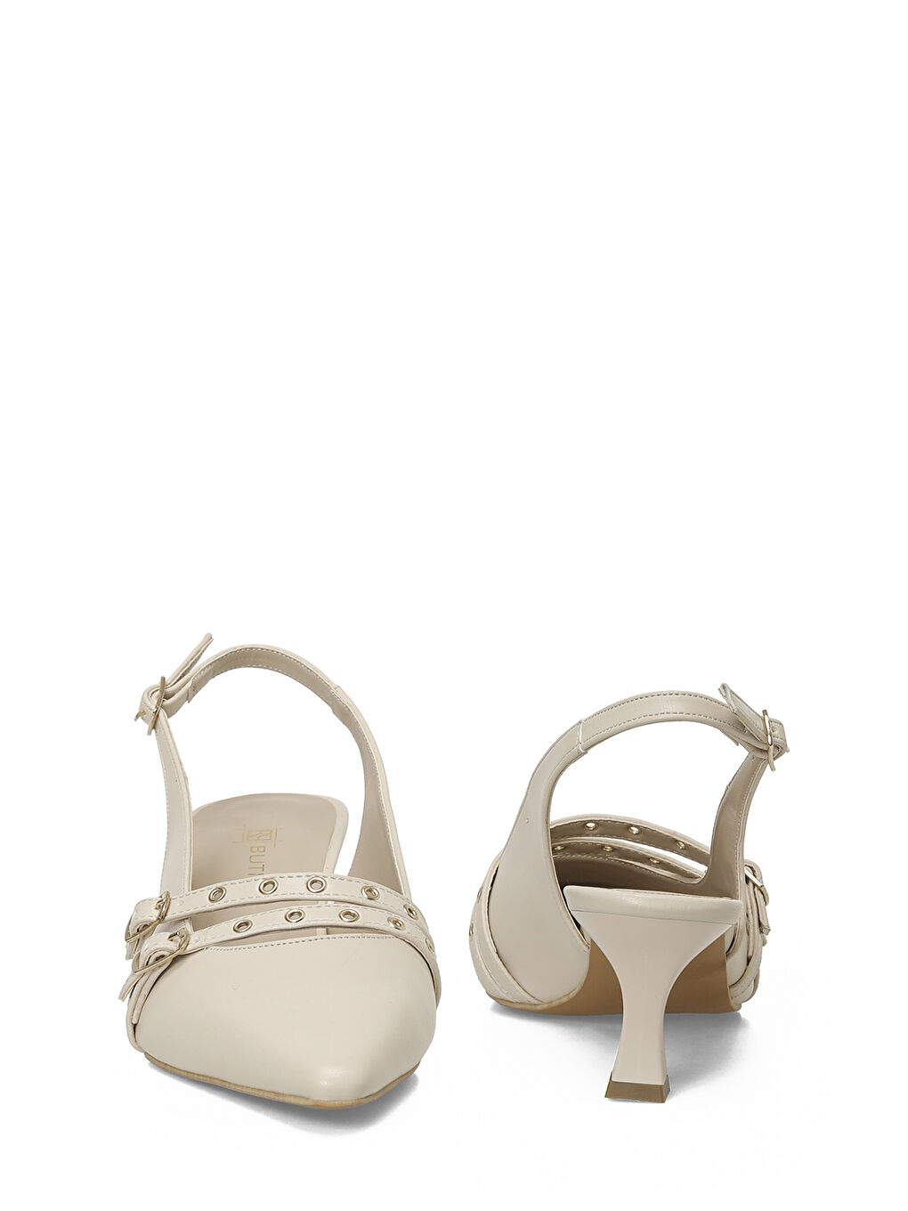 26S-777 6FX Bej Kadın Topuklu Ayakkabı-4