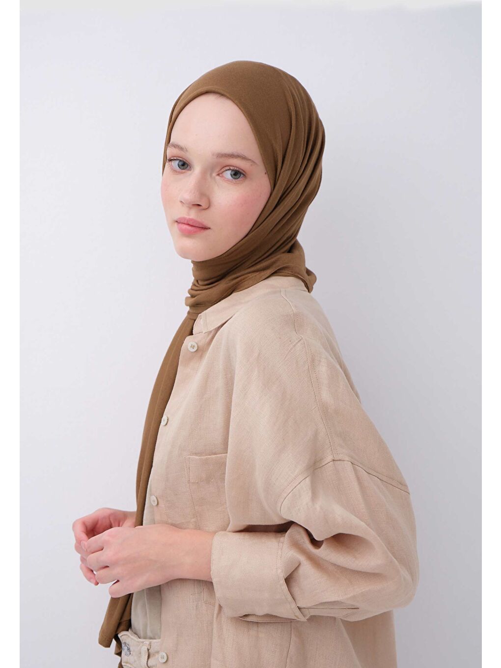 Kahverengi Penye Şal Sütlü Kahve-2