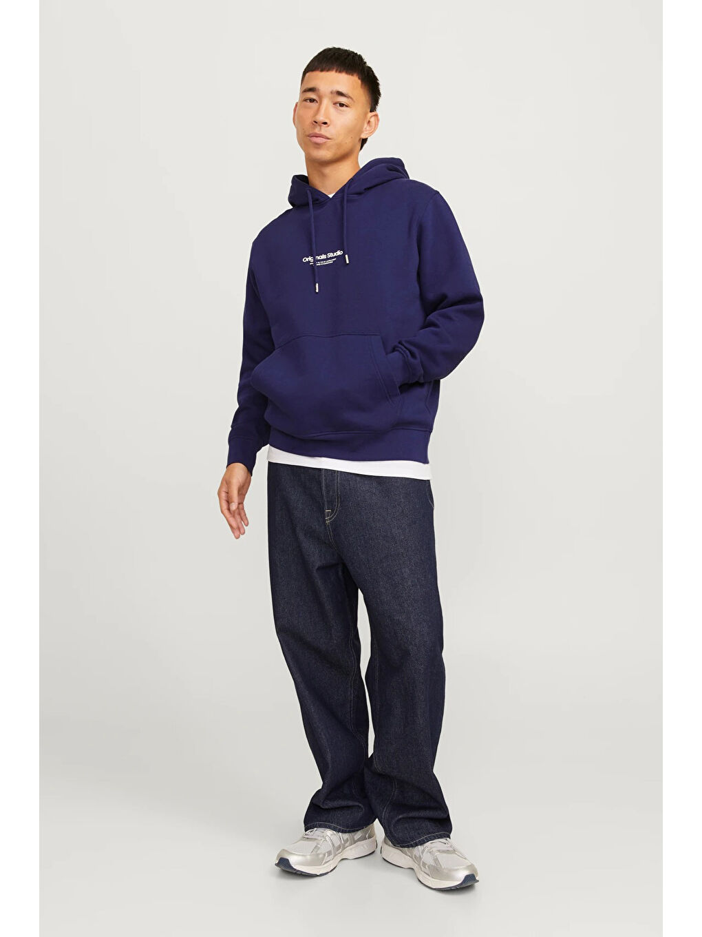 Lacivert Jorvesterbro Pamuklu Kapüşonlu Relaxed Fit Erkek Sweat 12241687-3