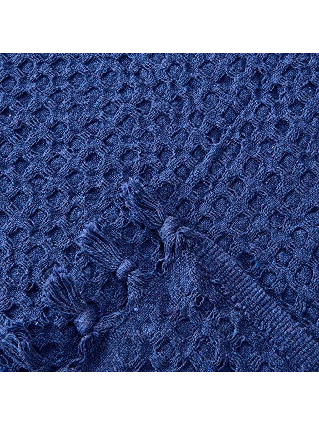 Soft Venna Çift Kişilik Yatak Örtüsü - İndigo - 200x230 cm-3