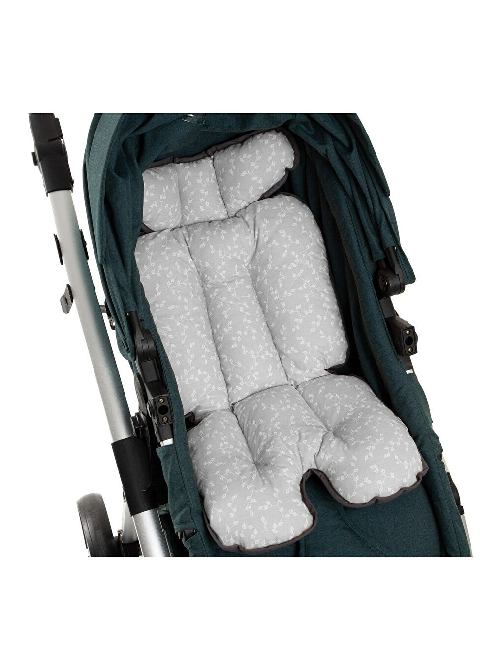 Puset ve Mama Sandalyesi Minderi Gri Çiçek-1