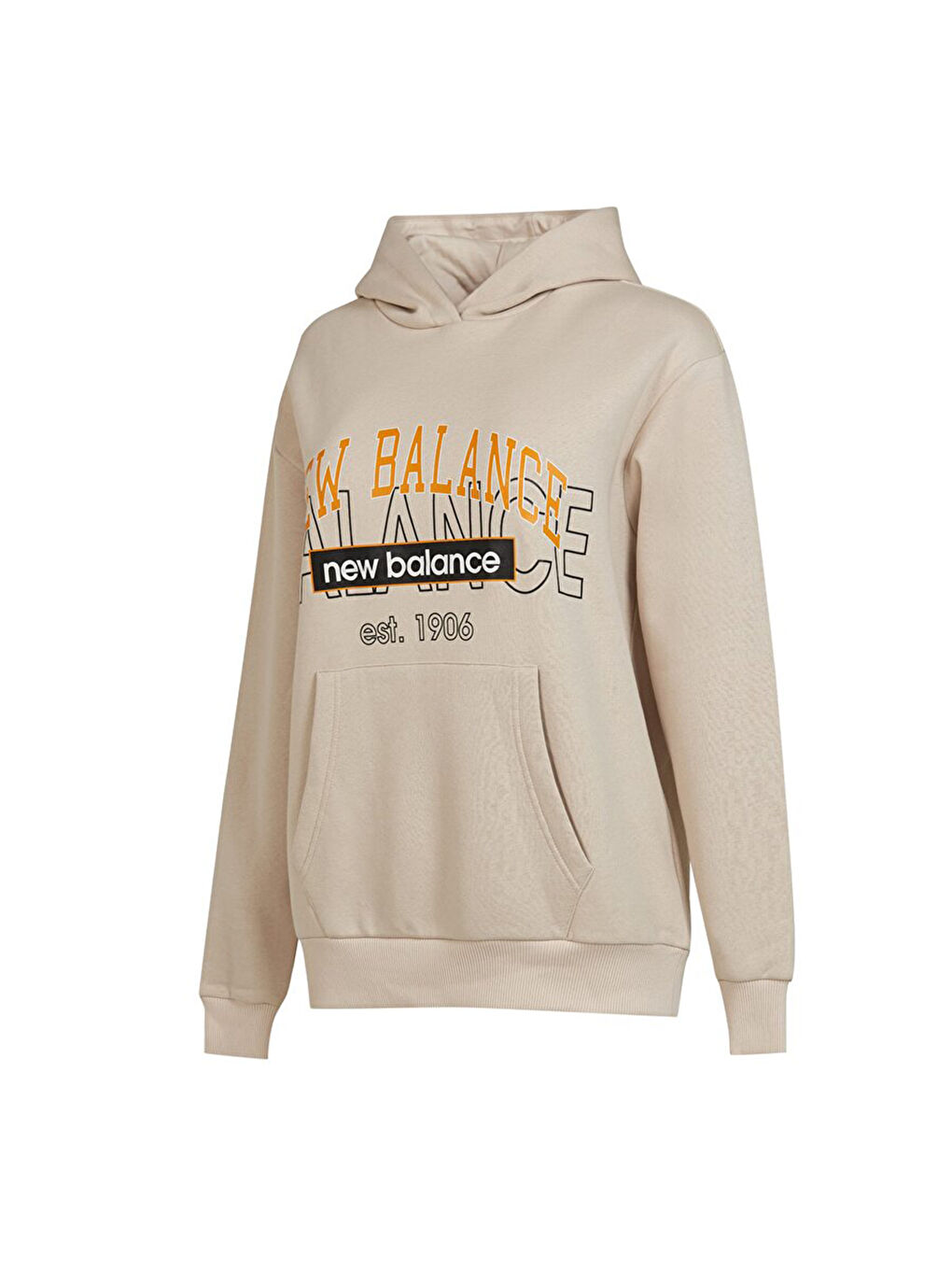 New Balance 3406 Erkek Bej Kapüşonlu Sweatshirt