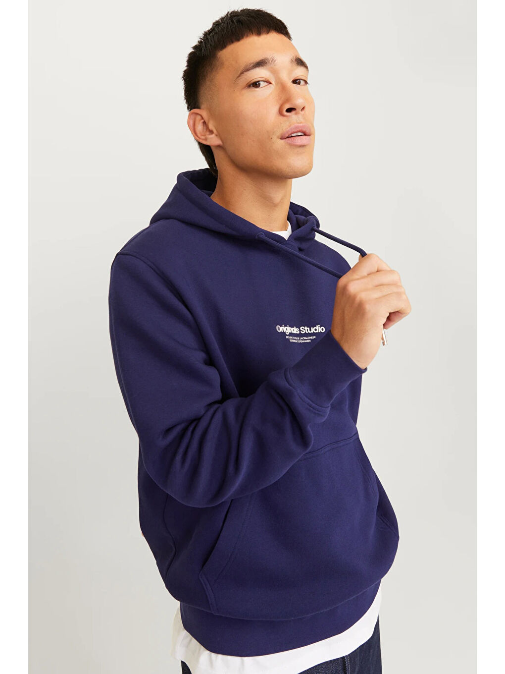 Lacivert Jorvesterbro Pamuklu Kapüşonlu Relaxed Fit Erkek Sweat 12241687-6