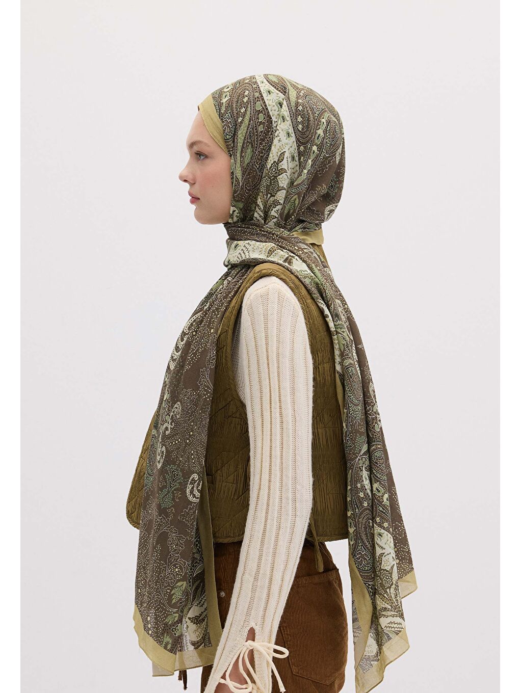 Kahverengi Elora Desen Şal Kahve-3