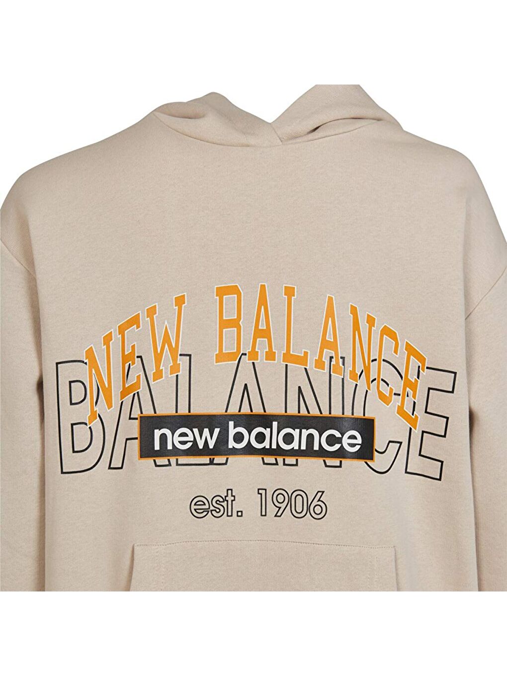 New Balance 3406 Erkek Bej Kapüşonlu Sweatshirt - 1