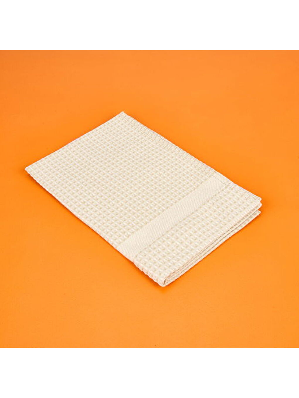 Soft Waffle 2'li Havlu Seti - Açık Bej - 60x110 cm + 40x60 cm-2