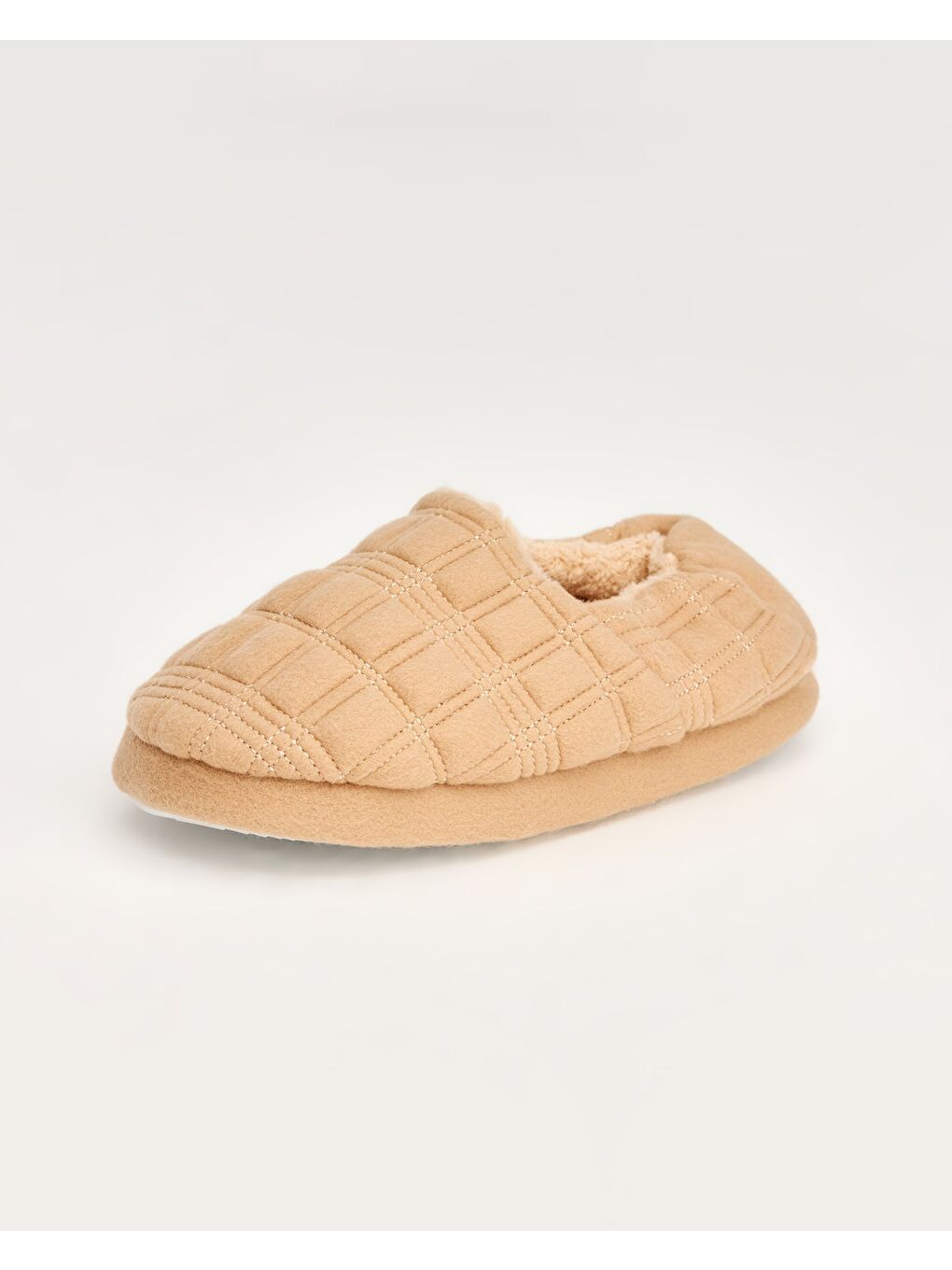 Bej Kadın Desenli Ev İçi Ayakkabı - KARU-4