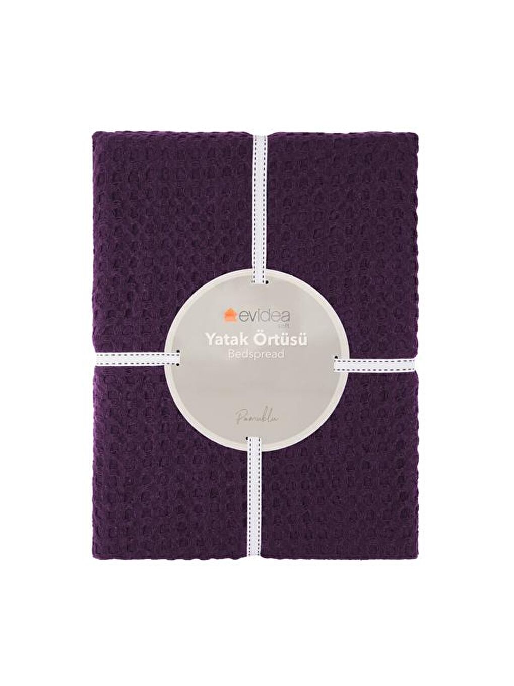 Soft Venna Çift Kişilik Yatak Örtüsü - Mor - 200x230 cm-1