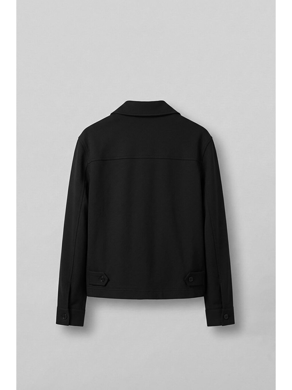 Erkek Smart Casual Relaxed Fit Düğmeli Ceket Siyah-1