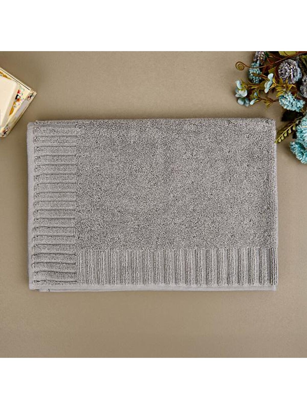 Evidea Soft Patte Ayak Havlusu - Gri - 50x70 cm