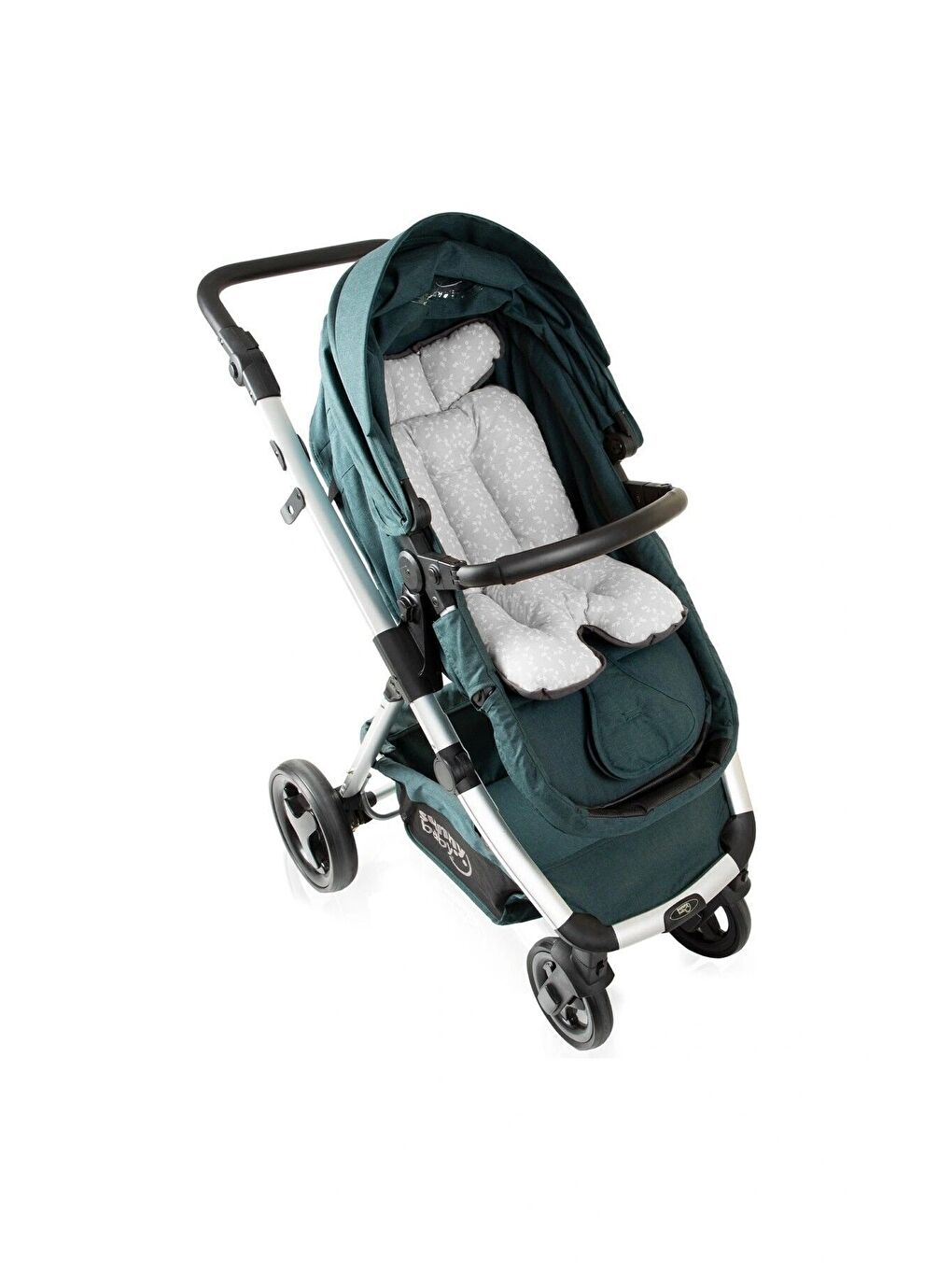 Puset ve Mama Sandalyesi Minderi Gri Çiçek-4