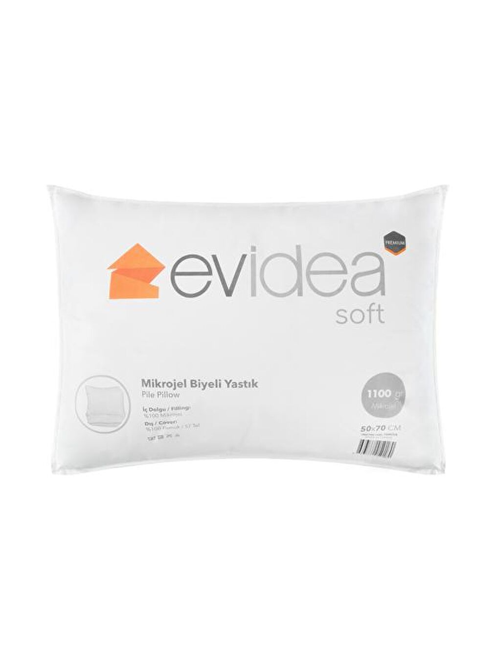 Evidea Soft Pamuk Microjel Yastık - Beyaz - 50x70 cm - 3