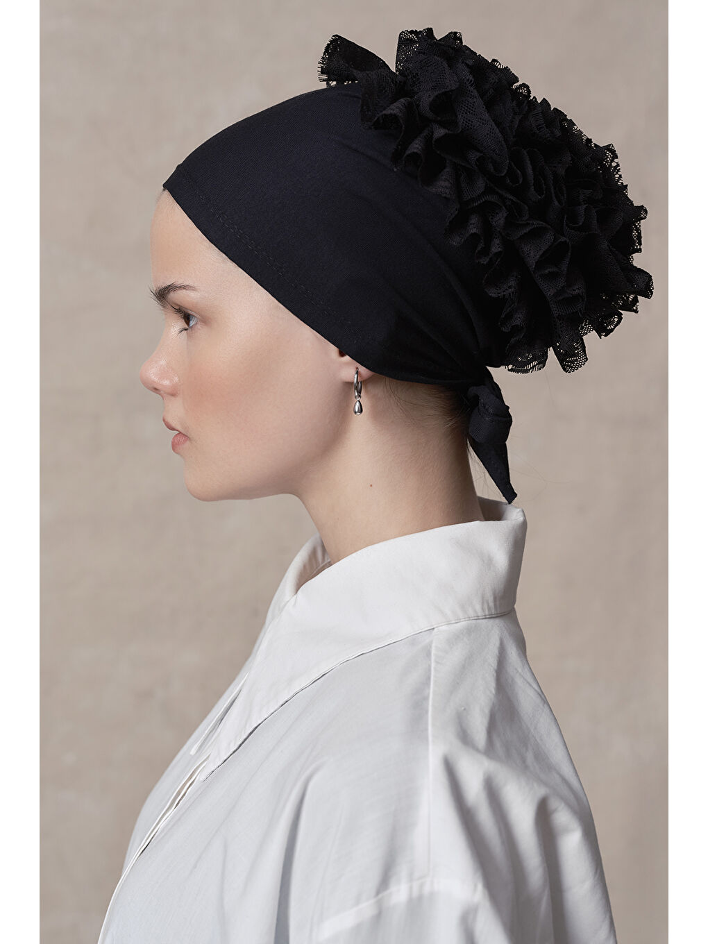 Topuzlu Bone Aksesuar Siyah-2