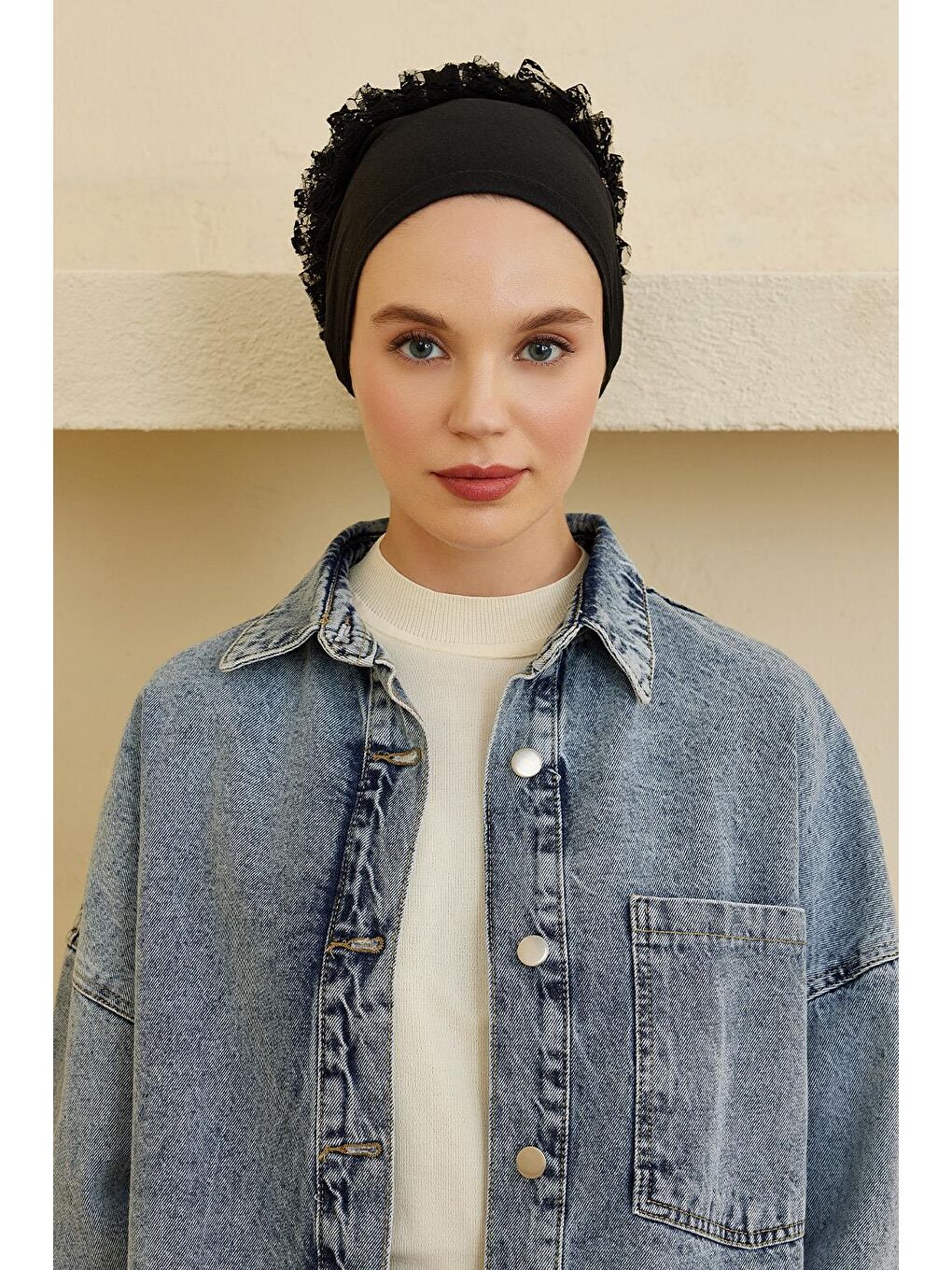 Topuzlu Bone Aksesuar Siyah-3