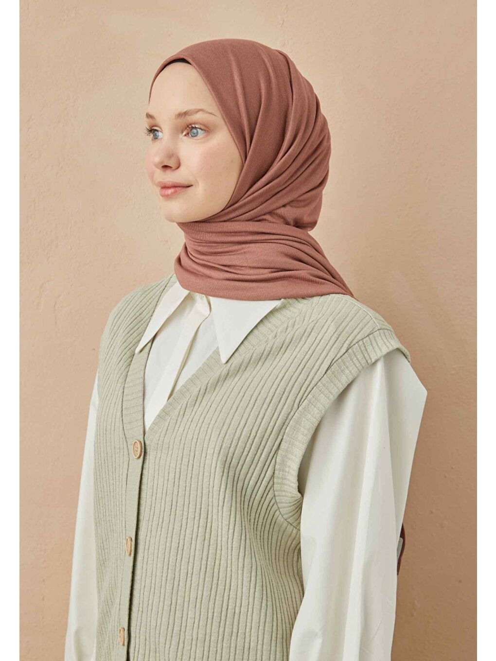 Pembe Penye Şal Vıntage Rose-2