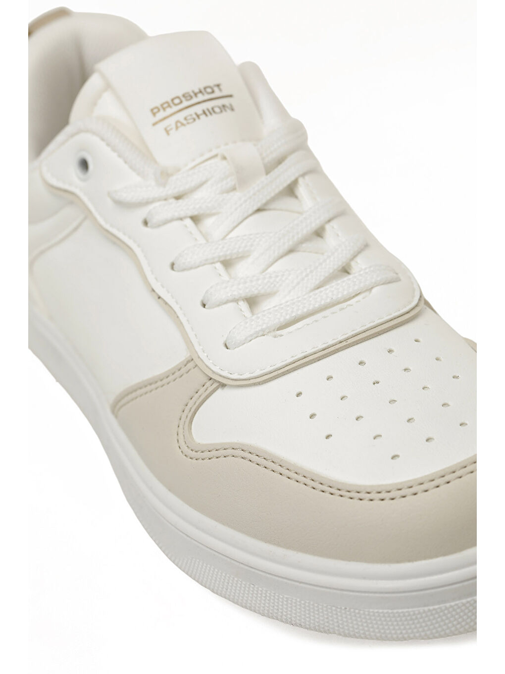 Bej ELENA W 6FX KIRIK BEYAZ Kadın Sneaker-6