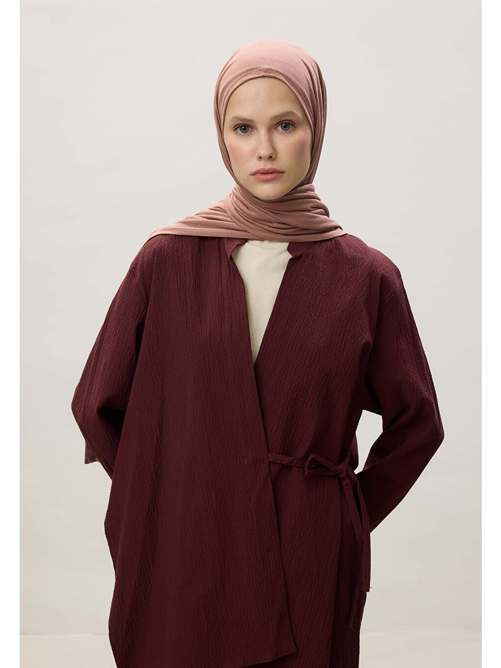 Pembe Penye Şal Vıntage Rose-4