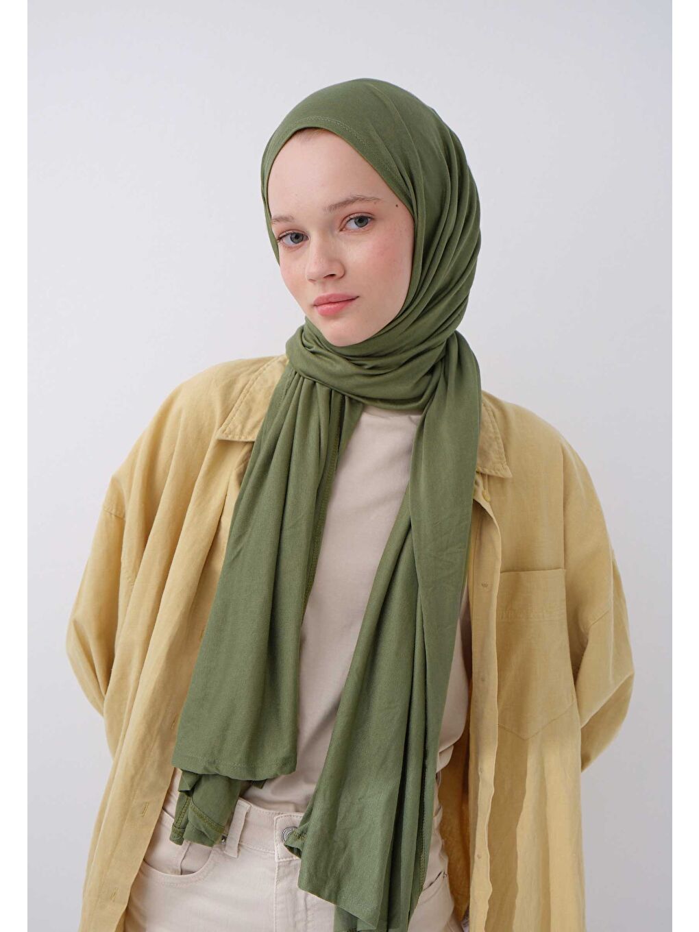 Penye Şal Çam Yeşili-1