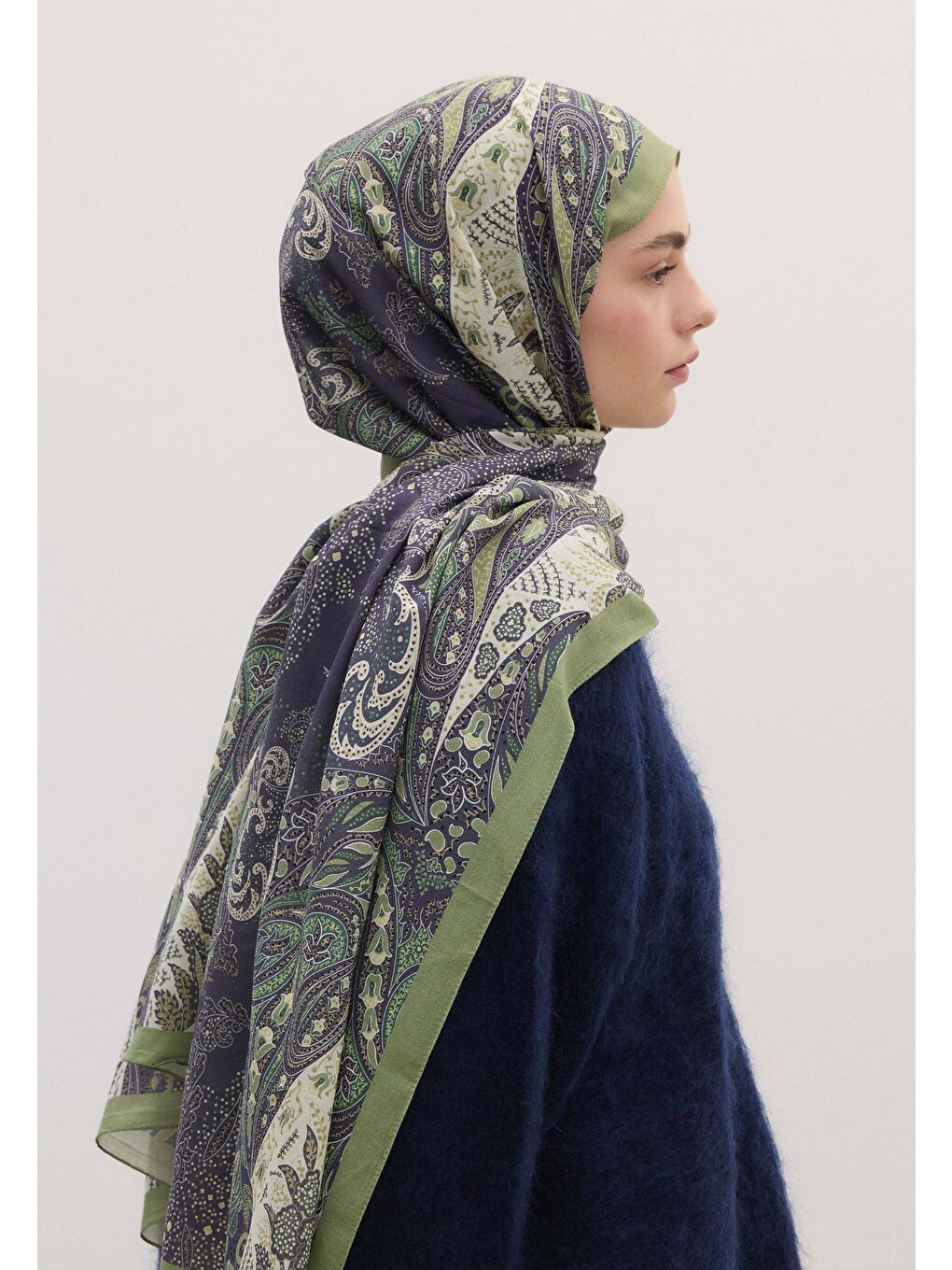 Mor Elora Desen Şal Orkide-3