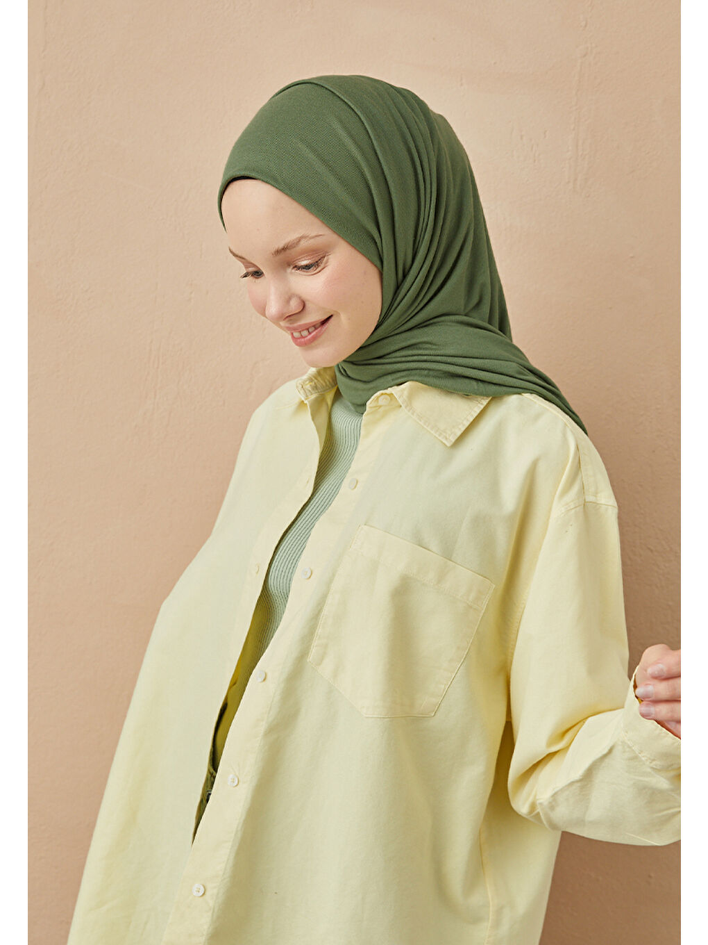 Penye Şal Çam Yeşili-4