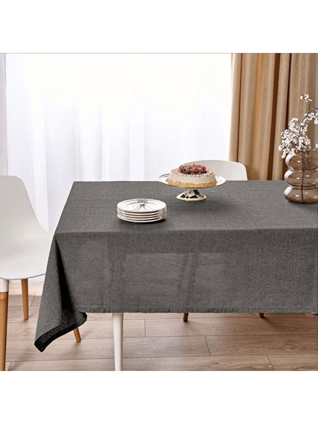 Evidea Soft Lapi Masa Örtüsü - Gri - 140x220 cm