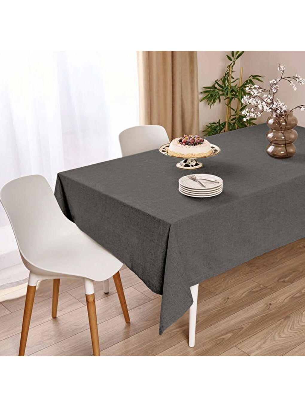 Evidea Soft Lapi Masa Örtüsü - Gri - 140x220 cm - 4