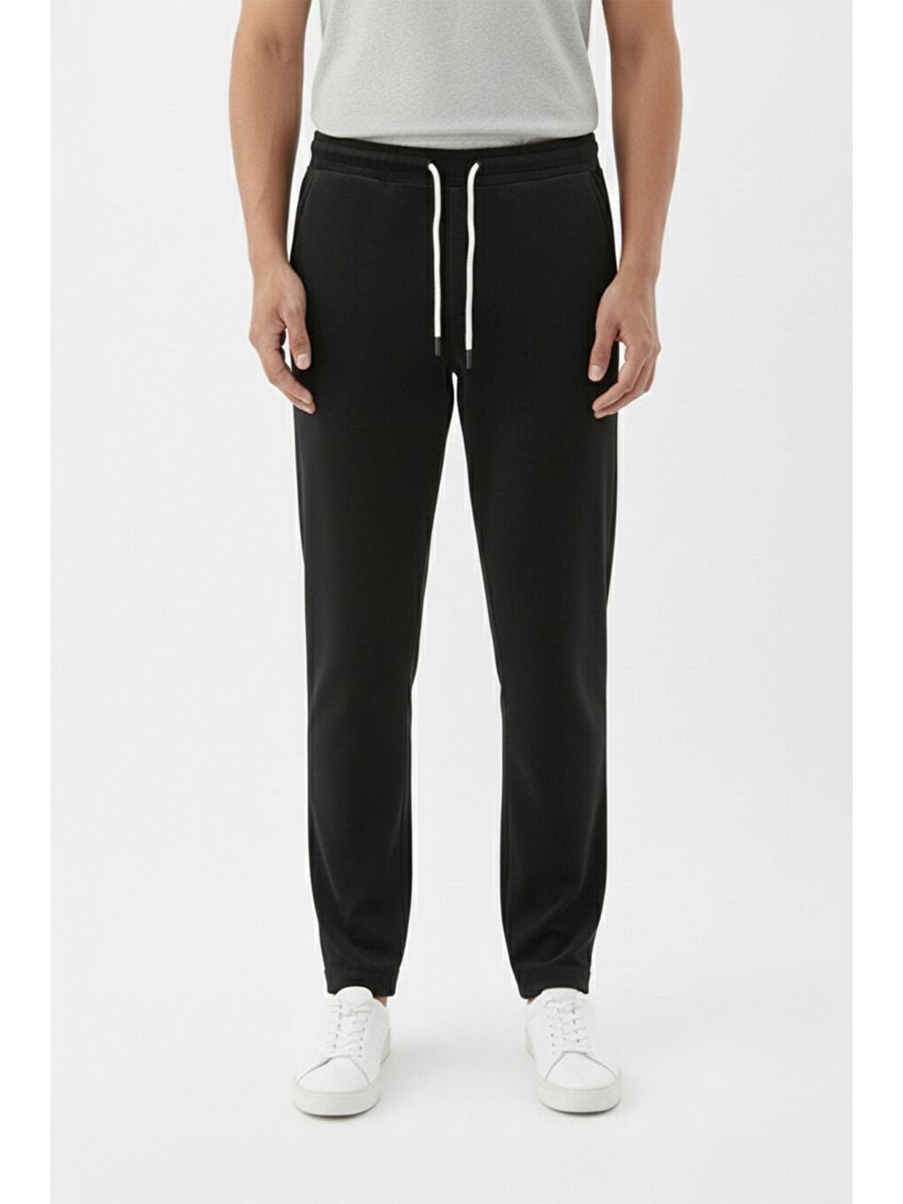 Giotelli Siyah Regular Fit Pamuk Karışımlı Jogger Erkek Eşofman Altı