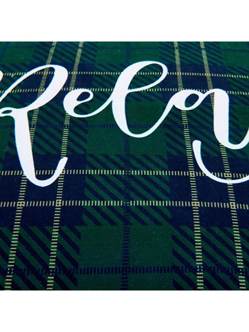 Soft Ekose Kırlent - Yeşil - 43x43 cm-4