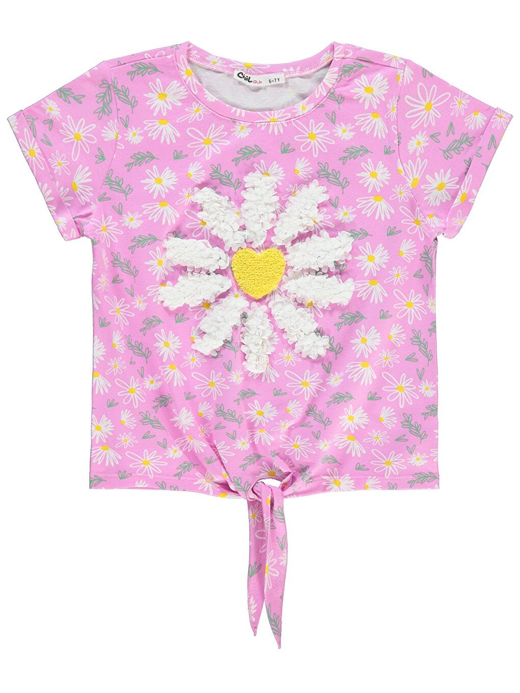 Girls Kız Çocuk Tişört 6-9 Yaş Fondan Pembe