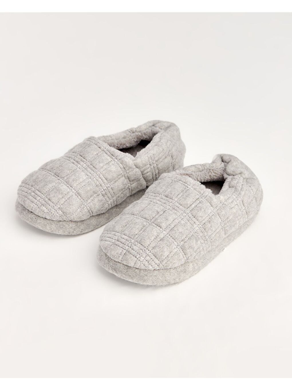 Gri Kadın Desenli Ev İçi Ayakkabı - KARU-3