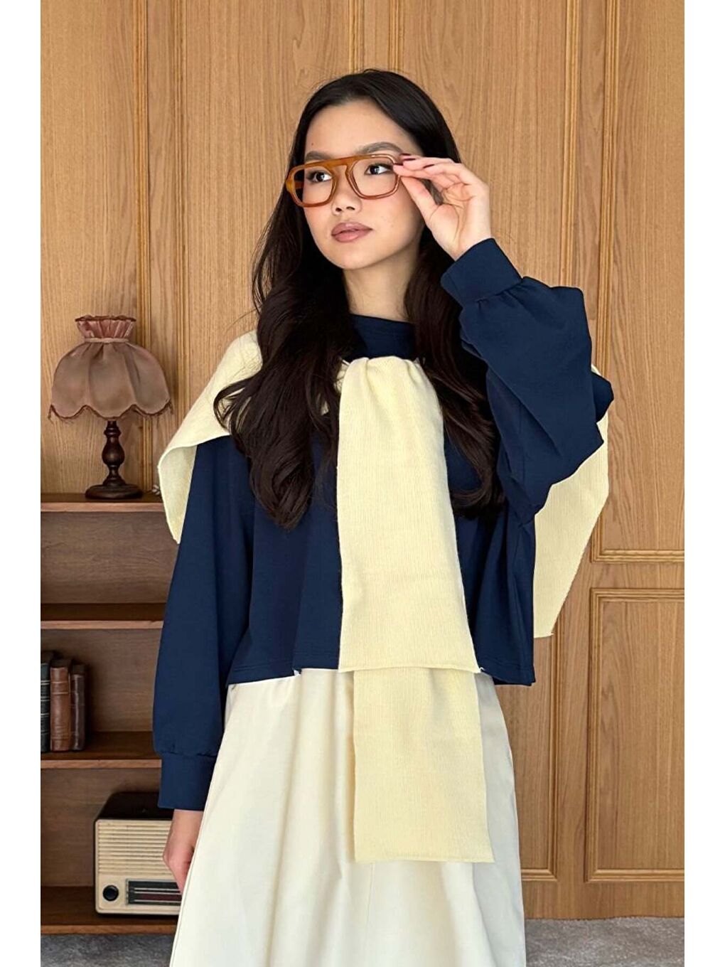 Tereyağ Sarısı Şal Atkı-1