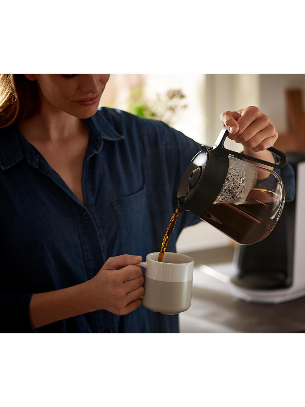 Filtre Kahve Makinesi, Beyaz-5