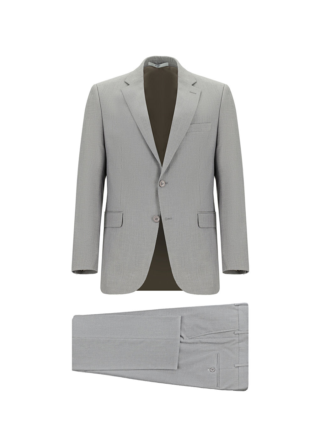 Kahverengi Slim Fit Dar Kesim Klasik Desenli Takım Elbise