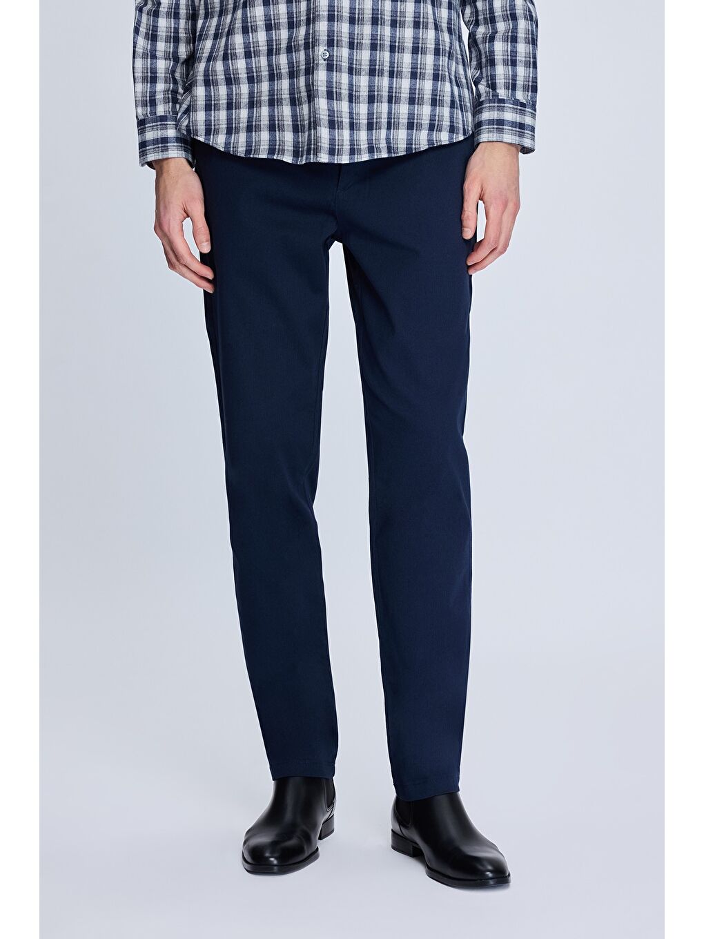 Lacivert Dinamik Fit Yandan Cepli Casual Jogger Pantolon