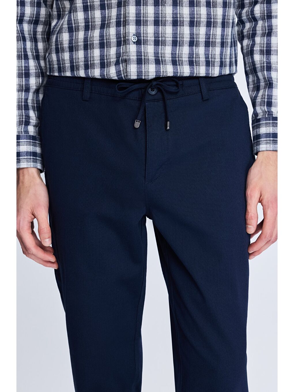 Lacivert Dinamik Fit Yandan Cepli Casual Jogger Pantolon-2