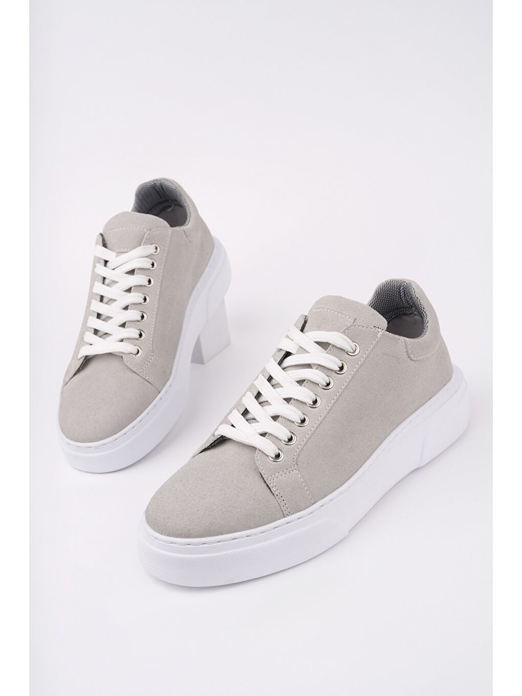 Bej ZEYN Kalın Taban Bağcıklı Erkek Günlük Sneaker Spor Ayakkabı-1