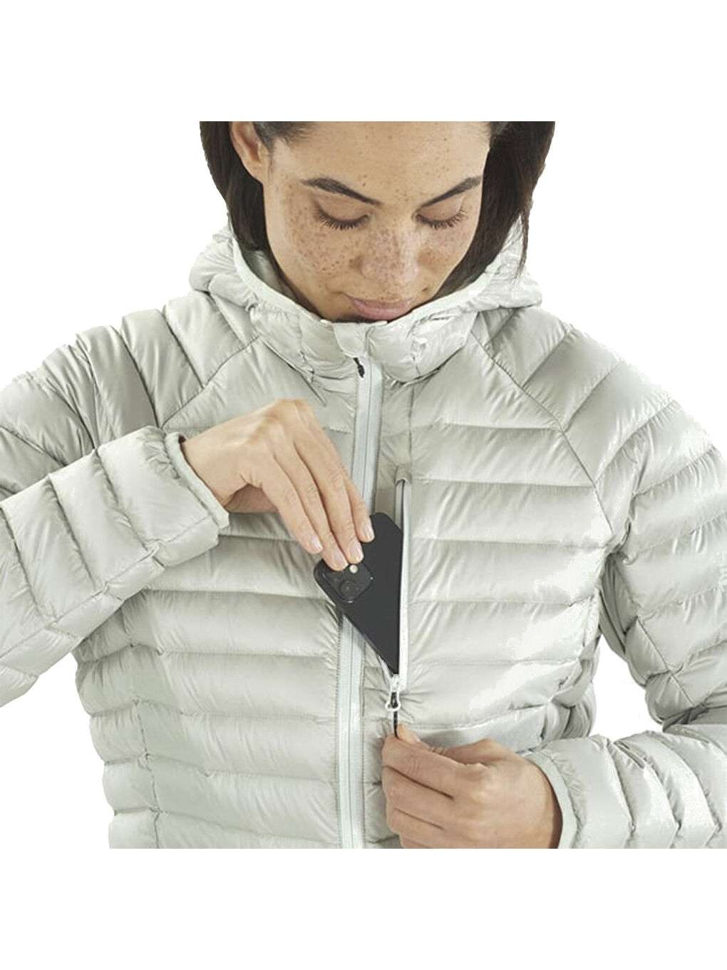 Elixir Micro Down Hd Kadın Mavi Outdoor Ceketi-5