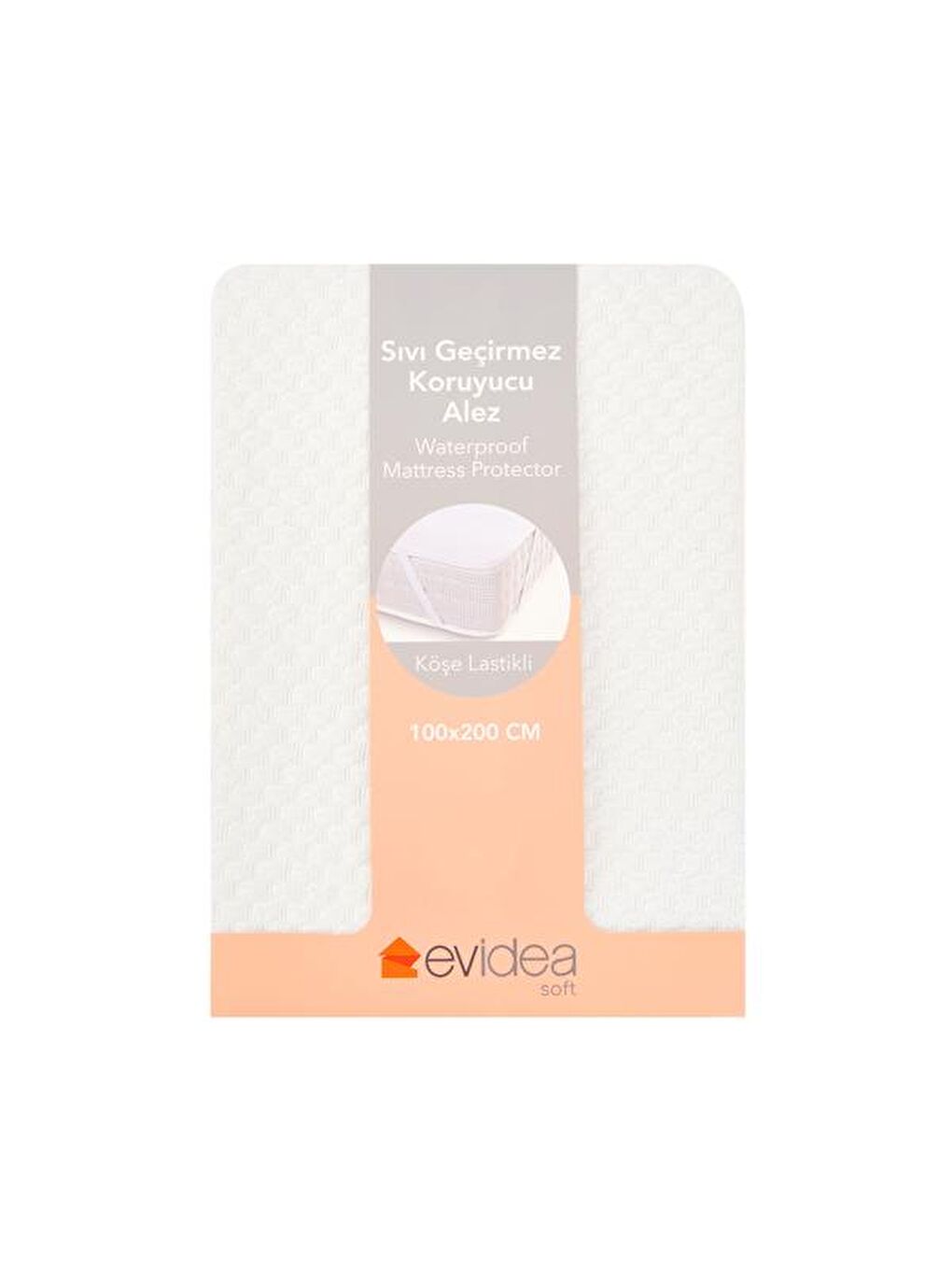 Soft Minik Kapitoneli Tek Kişilik Sıvı Geçirmez Lastikli Alez - Beyaz - 100x200 cm-1